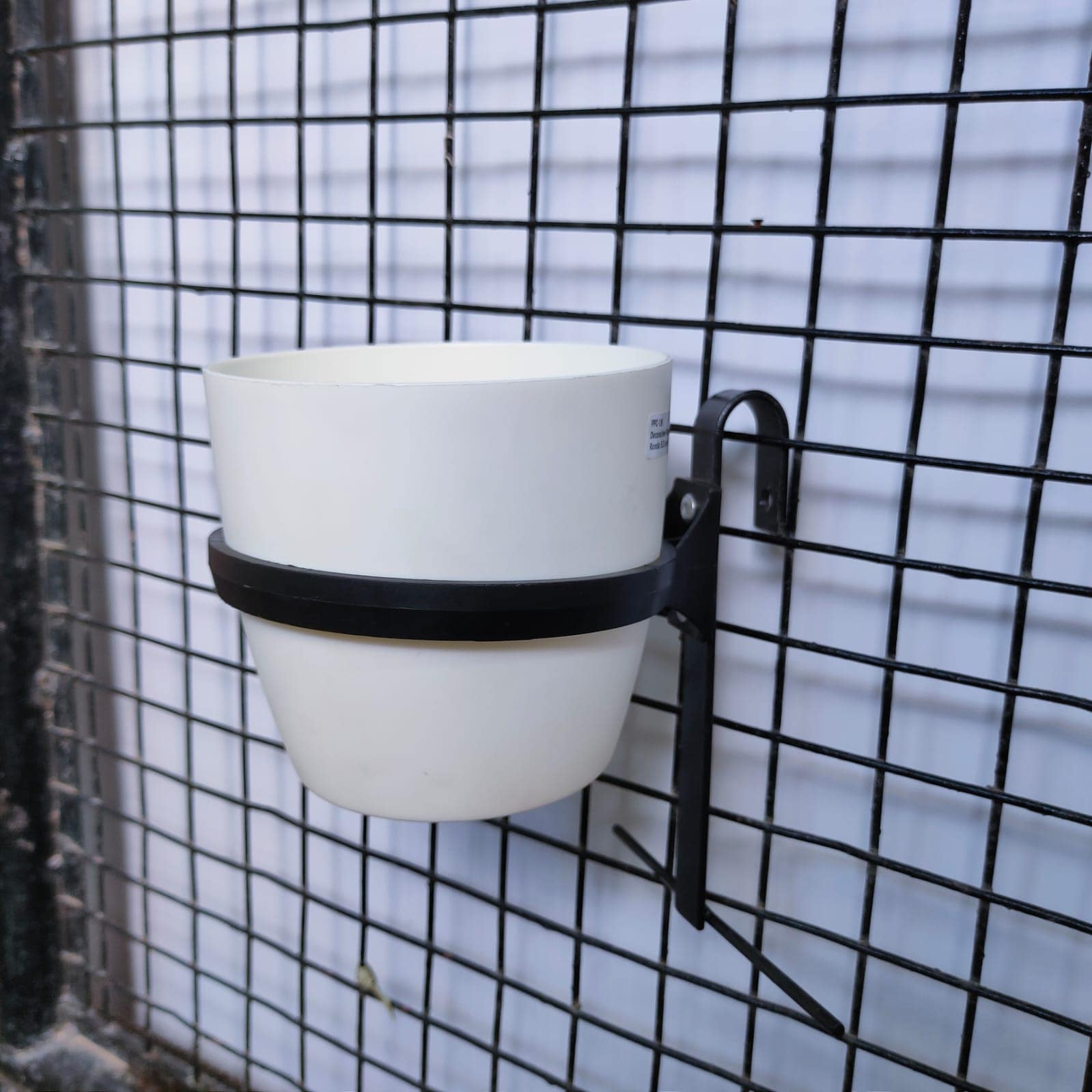 Grill / Balcony Mounting Bracket with Pot - Buy Orchids Plants Online by Orchid-Tree.com