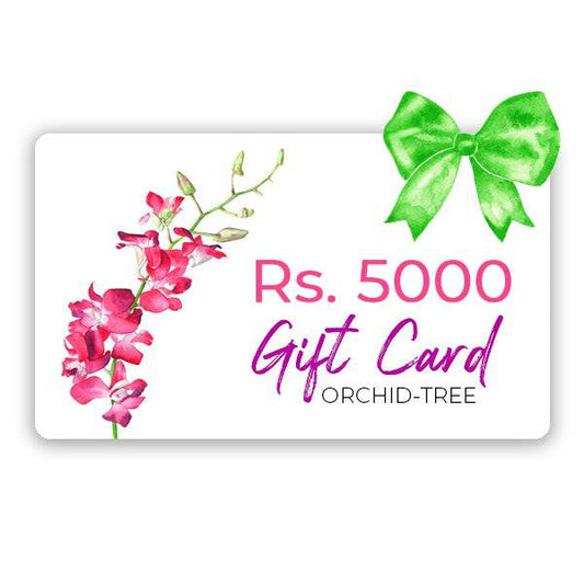 Gift Card Rs. 5000 - Buy Orchids Plants Online by Orchid-Tree.com