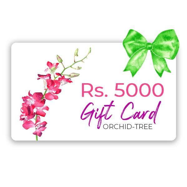 Gift Card Rs. 5000 - Buy Orchids Plants Online by Orchid-Tree.com